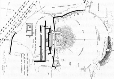 Plan von Ernst Ziller: Dionysostheater in Athen (1878)