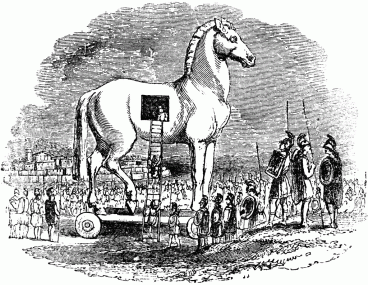 Illustration von Samuel Goodrich: The Wooden Horse (1852)