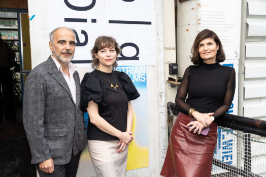Dominik Kamalzadeh und Claudia Slanar mit Anne Laurent (AUSTRIAN FILMS)