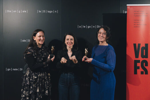 Veronika Albert (VÖF) und Christine Ludwig (VdFS) mit Chamille Claudel © Harald Wawrzyniak