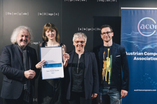 Victor Gangl (ACOM), Tara Nome Doyle (Beste Filmmusik Rose), Mia Zabelka, Peter Janda (beide ACOM) © Harald Wawrzyniak