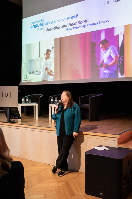 Let's talk about scripts! Diagonale Spezial mit Maria Petschnig und Thomas Brooks zu Beautiful and Neat Room © Diagonale / Miriam Raneburger